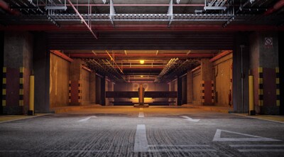 UE5.2地下车库 地下停车场模型-现代场景模型库-FBX(.fbx)模型下载-cg模型网