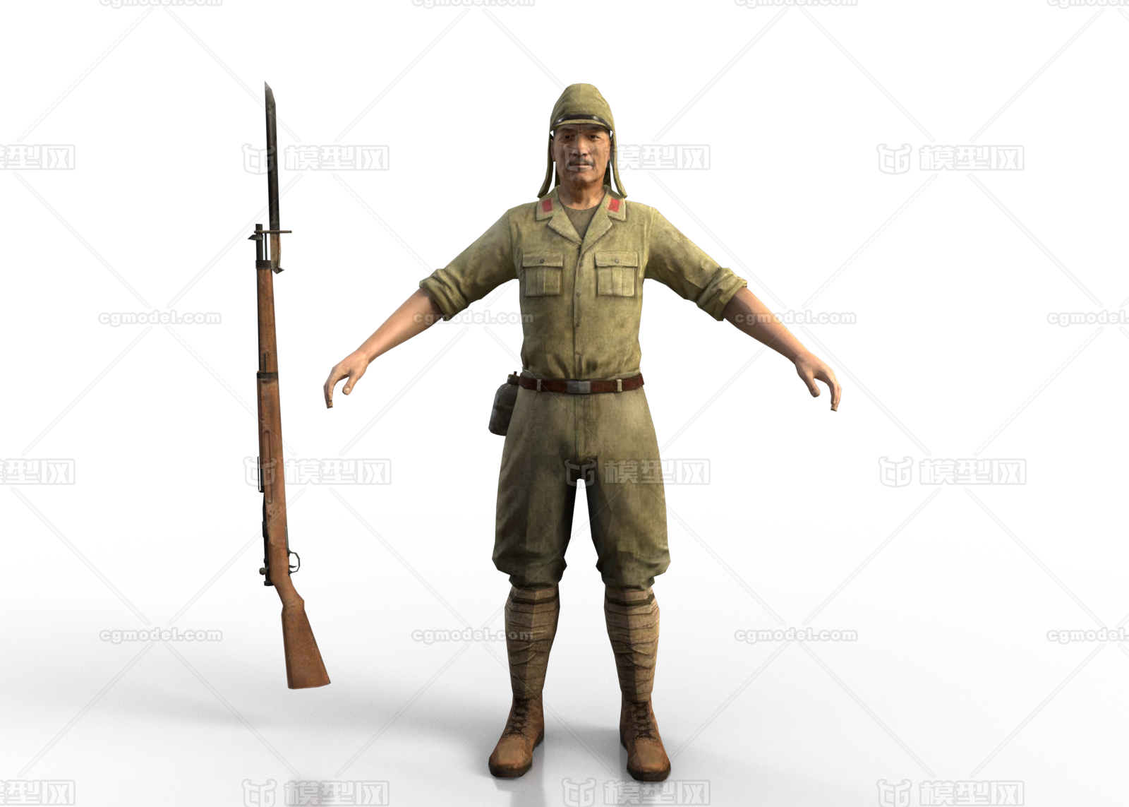 二战 日本鬼子模型-男人模型库-3D Studio(.3ds)模型下载-cg模型网
