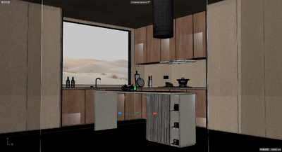 C4D客厅厨餐厅开放式桌椅OC工程模型-餐厅模型库-Cinema 4D(.c4d)模型下载-cg模型网