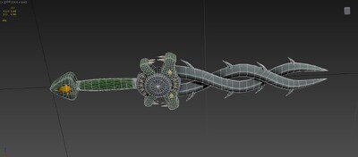 卡通武器 双刃剑模型-冷兵器模型库-3ds Max(.max)模型下载-cg模型网