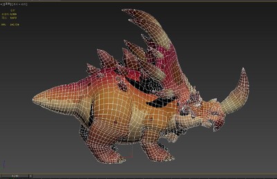 卡通 刺盾角龙模型-恐龙模型库-FBX(.fbx)模型下载-cg模型网