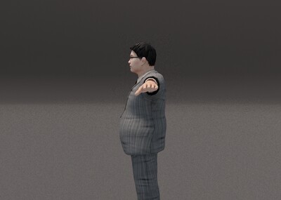 西装中年男胖子模型-男人模型库-3ds Max(.max)模型下载-cg模型网