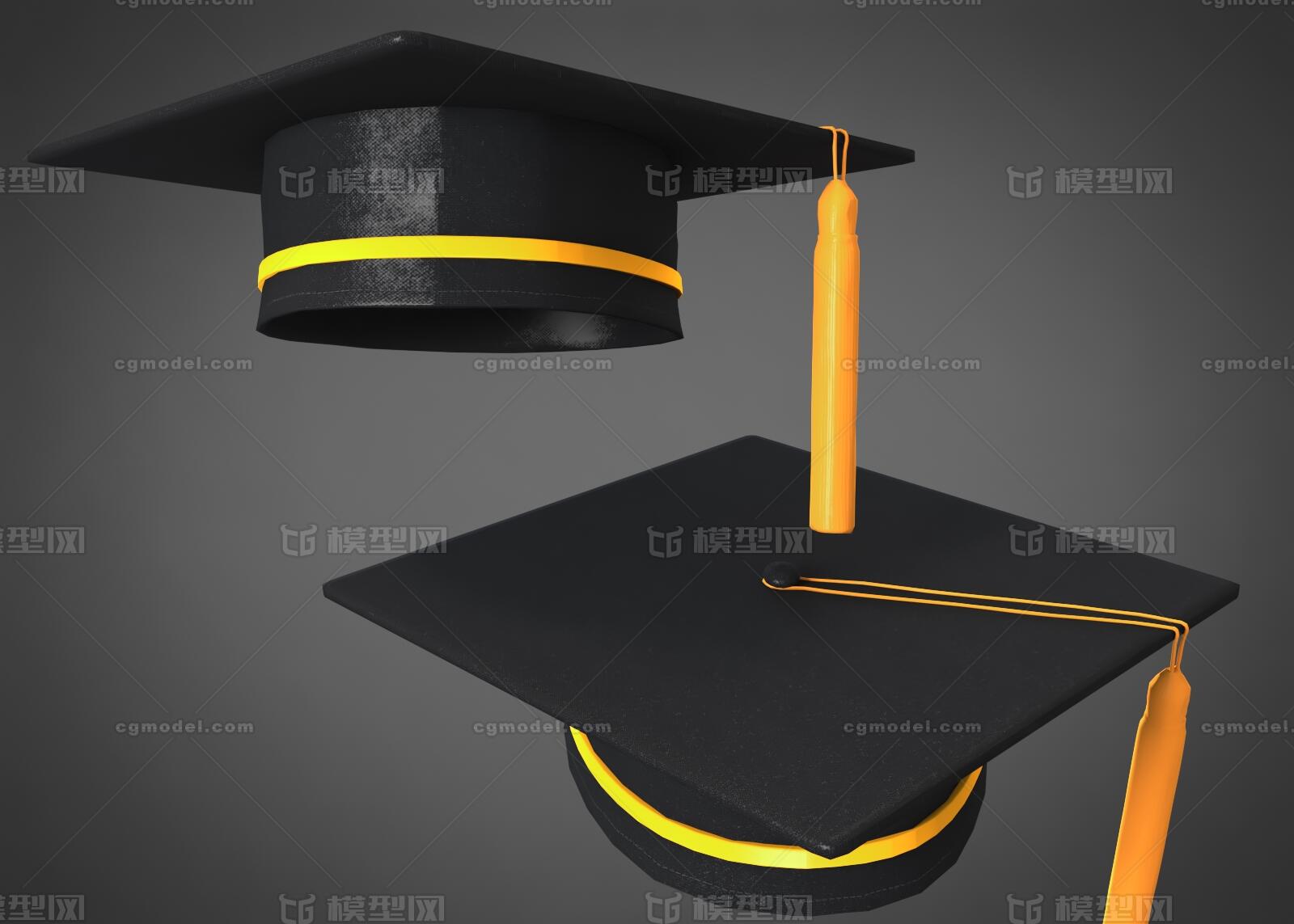 学士帽 博士帽模型-穿戴服饰模型库-3ds Max(.max)模型下载-cg模型网