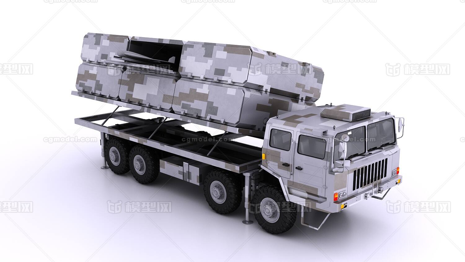 CH-901无人机发射系统模型-火炮器械模型库-3ds Max(.max)模型下载-cg模型网