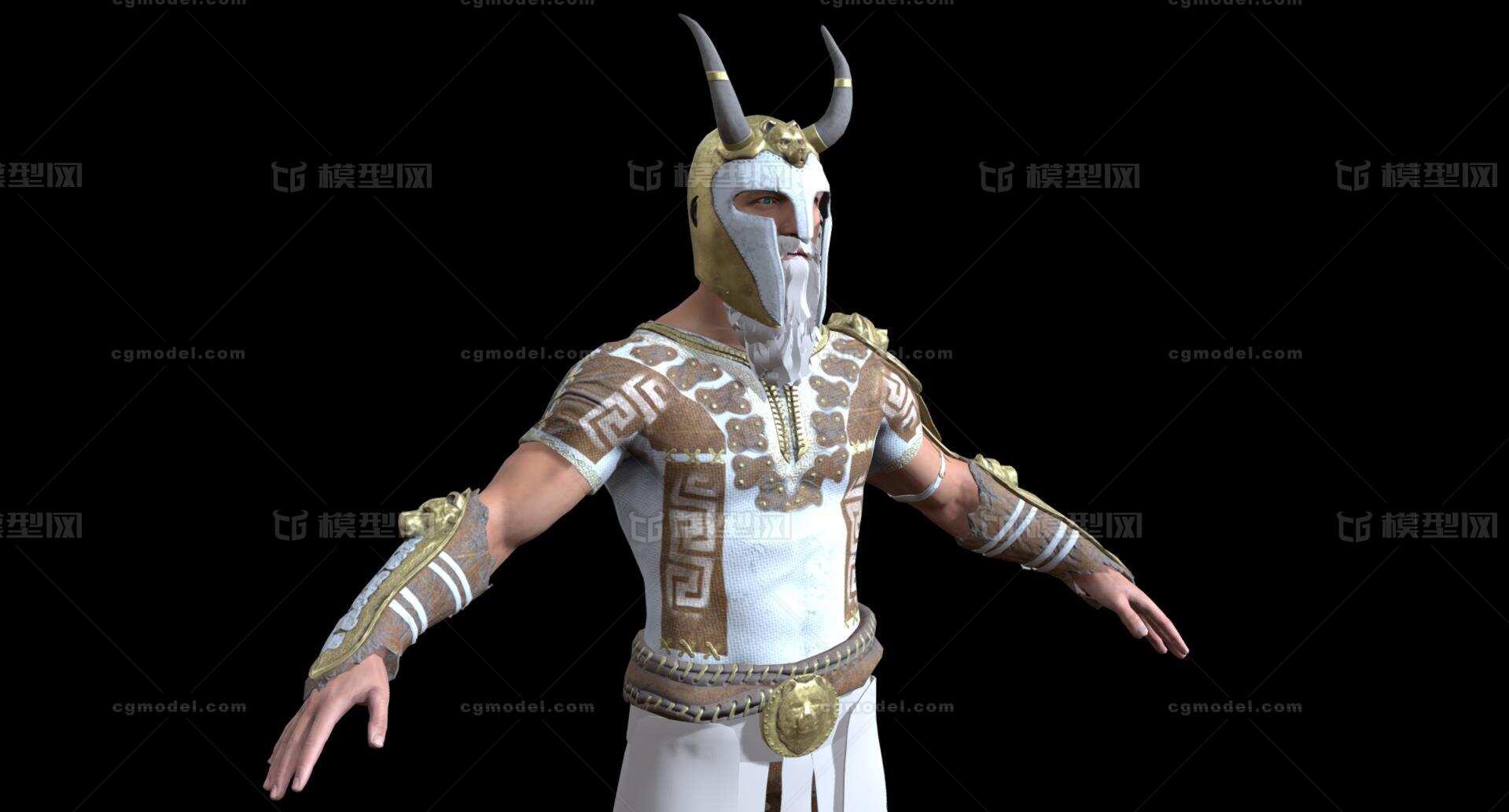 北欧勇士 狂暴战士模型-男人模型库-3ds Max(.max)模型下载-cg模型网