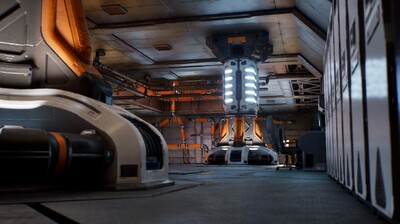 科幻模块化内部空间站基地走廊大厅模型-科幻场景模型库-Unreal Engine模型下载-cg模型网