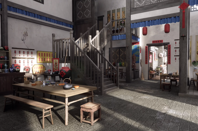武林外传《同福客栈》模型-古代场景模型库-Unreal Engine模型下载-cg模型网