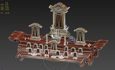 牌位 祠堂模型-场景部件模型库-3ds Max(.max)模型下载-cg模型网