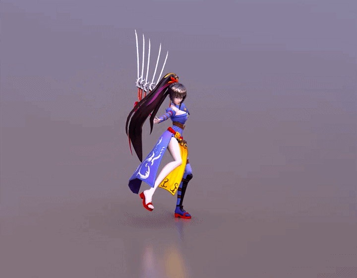 卡通 女刀客模型-异形怪物模型库-FBX(.fbx)模型下载-cg模型网