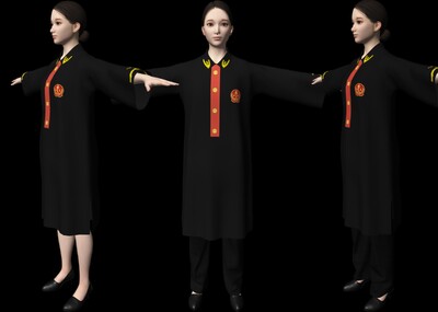法官 法袍模型-女人模型库-Maya(.ma/.mb)模型下载-cg模型网