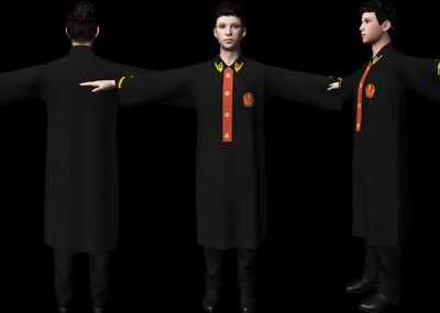 法官 法袍模型-男人模型库-Maya(.ma/.mb)模型下载-cg模型网
