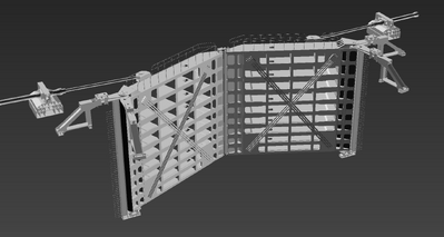 人字形闸门模型-公共设施模型库-AutoCAD(.dwg)模型下载-cg模型网