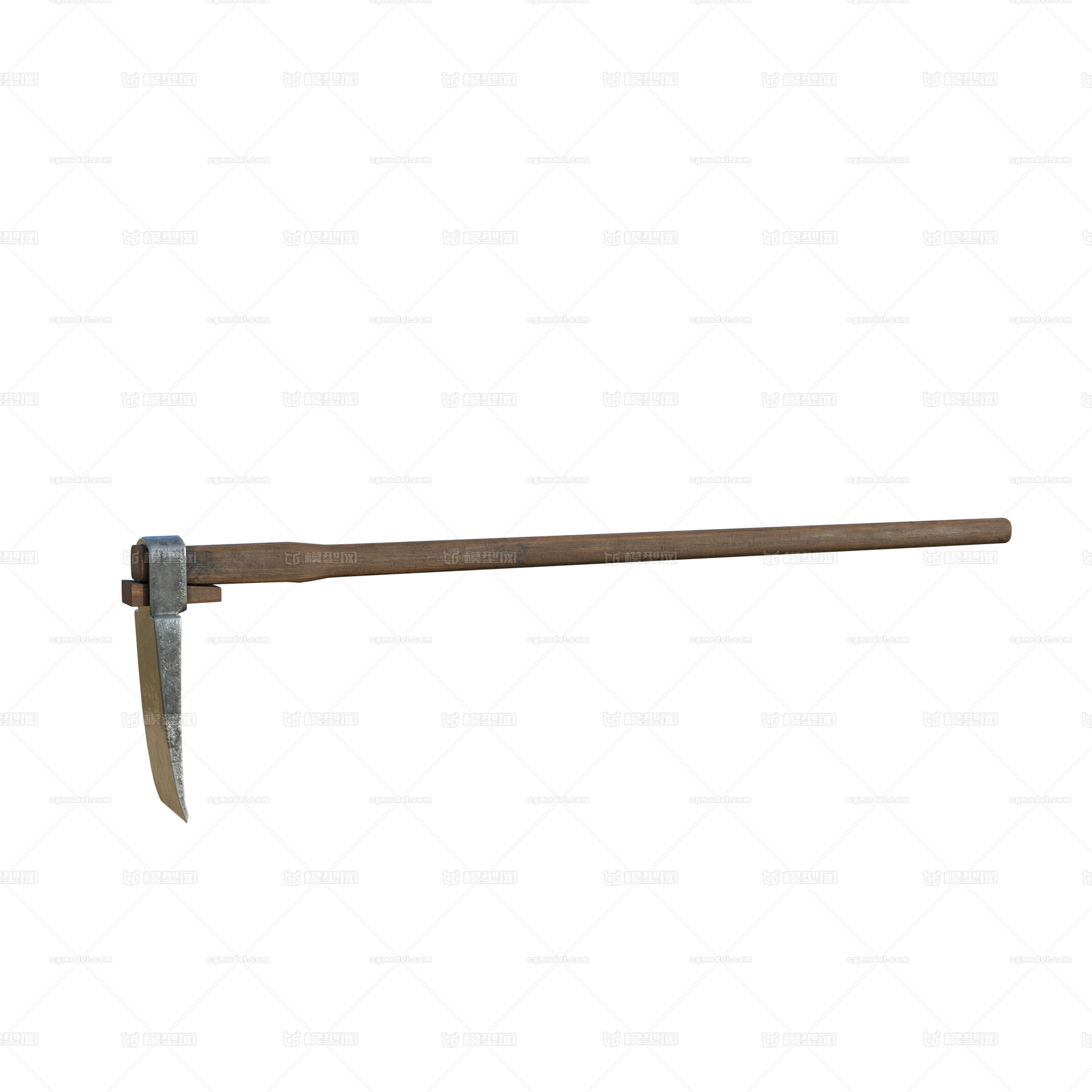 农具锄头撅头古代道具模型-其他模型库-Maya(.ma/.mb)模型下载-cg模型网