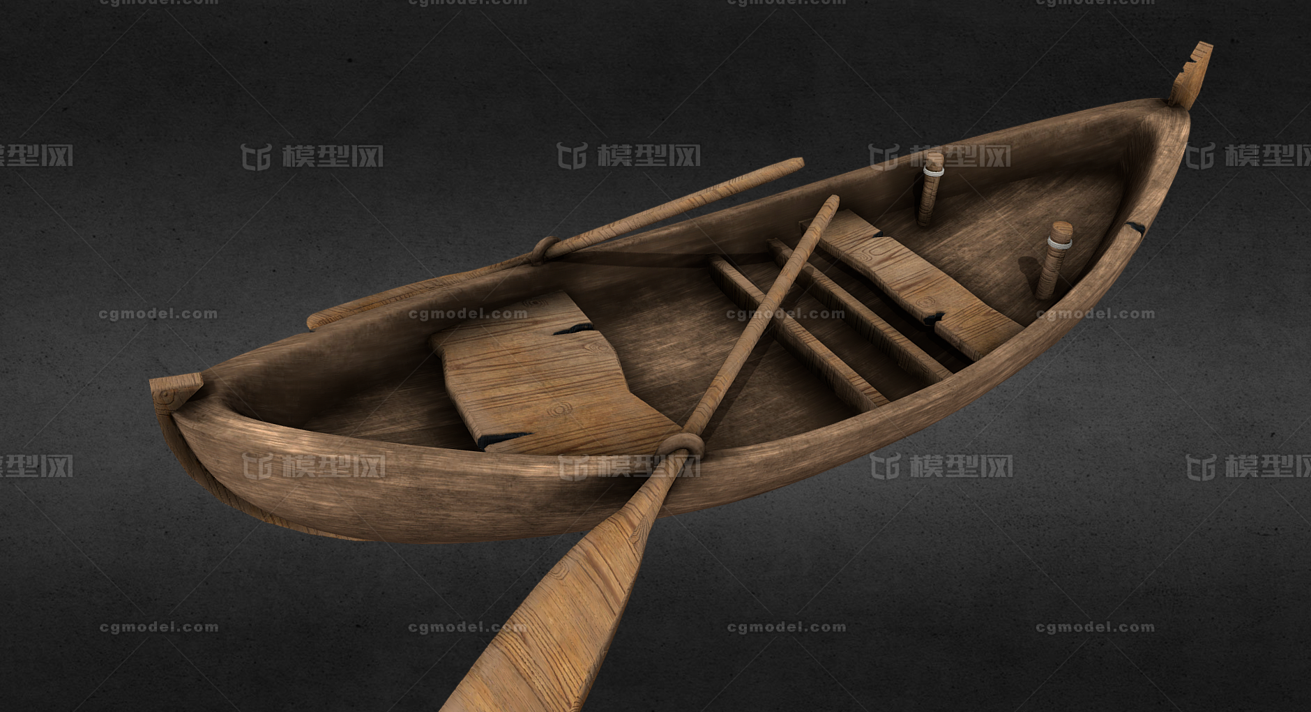 旧木船 小木船模型-古代船/仿古船模型库-FBX(.fbx)模型下载-cg模型网
