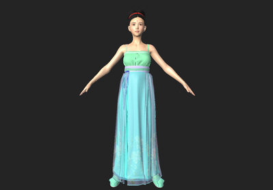 古代贵族夫人 古代女性模型-女人模型库-FBX(.fbx)模型下载-cg模型网