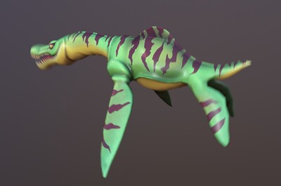 卡通 上龙模型-爬行模型库-FBX(.fbx)模型下载-cg模型网
