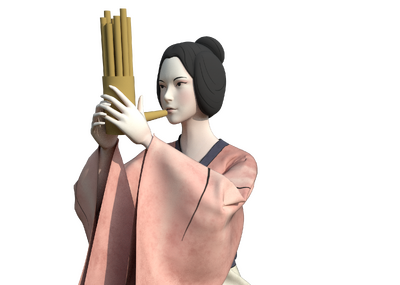 古代仕女古代女人吹笙吹竽演奏平民宫庭仕女模型-女人模型库-Maya(.ma/.mb)模型下载-cg模型网