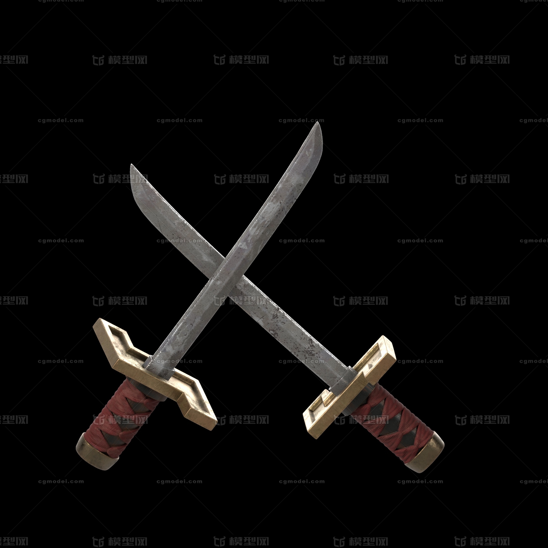 武士刀 卡通武士刀模型-冷兵器模型库-FBX(.fbx)模型下载-cg模型网