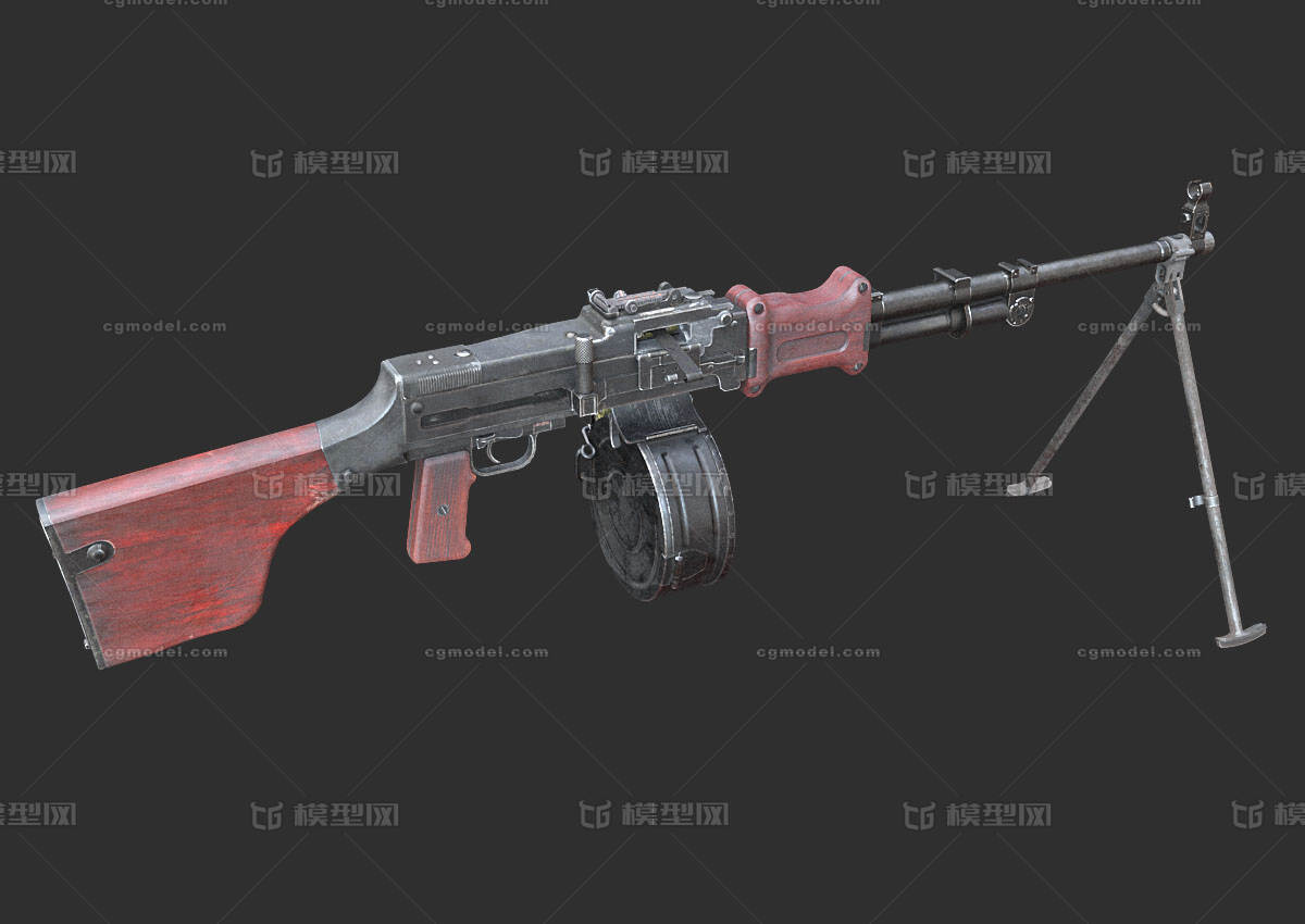 RPD机枪 PBR次世代模型-枪械模型模型库-FBX(.fbx)模型下载-cg模型网
