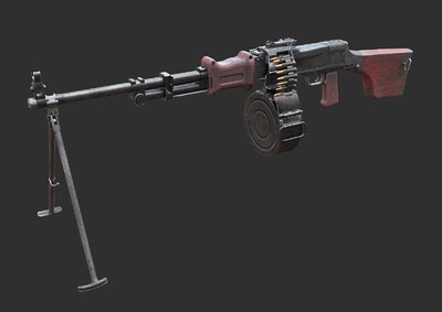 RPD机枪 PBR次世代模型-枪械模型模型库-FBX(.fbx)模型下载-cg模型网