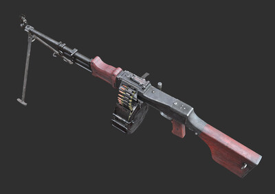 RPD机枪 PBR次世代模型-枪械模型模型库-FBX(.fbx)模型下载-cg模型网