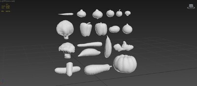 蔬菜 植物模型-水果蔬菜模型库-3ds Max(.max)模型下载-cg模型网