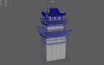 古建筑 城楼模型-历史建筑模型库-Maya(.ma/.mb)模型下载-cg模型网