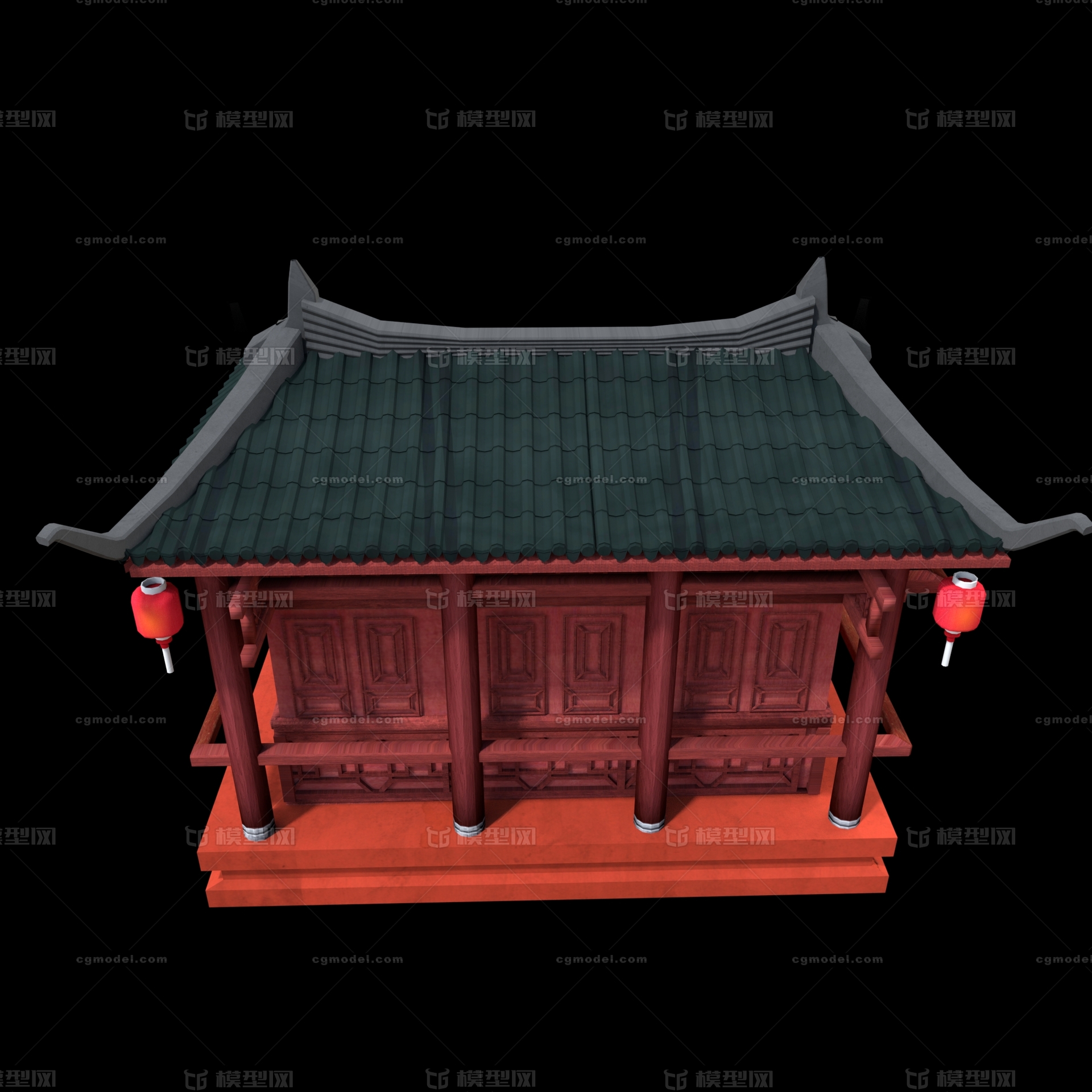 古代建筑房子模型-历史建筑模型库-Maya(.ma/.mb)模型下载-cg模型网