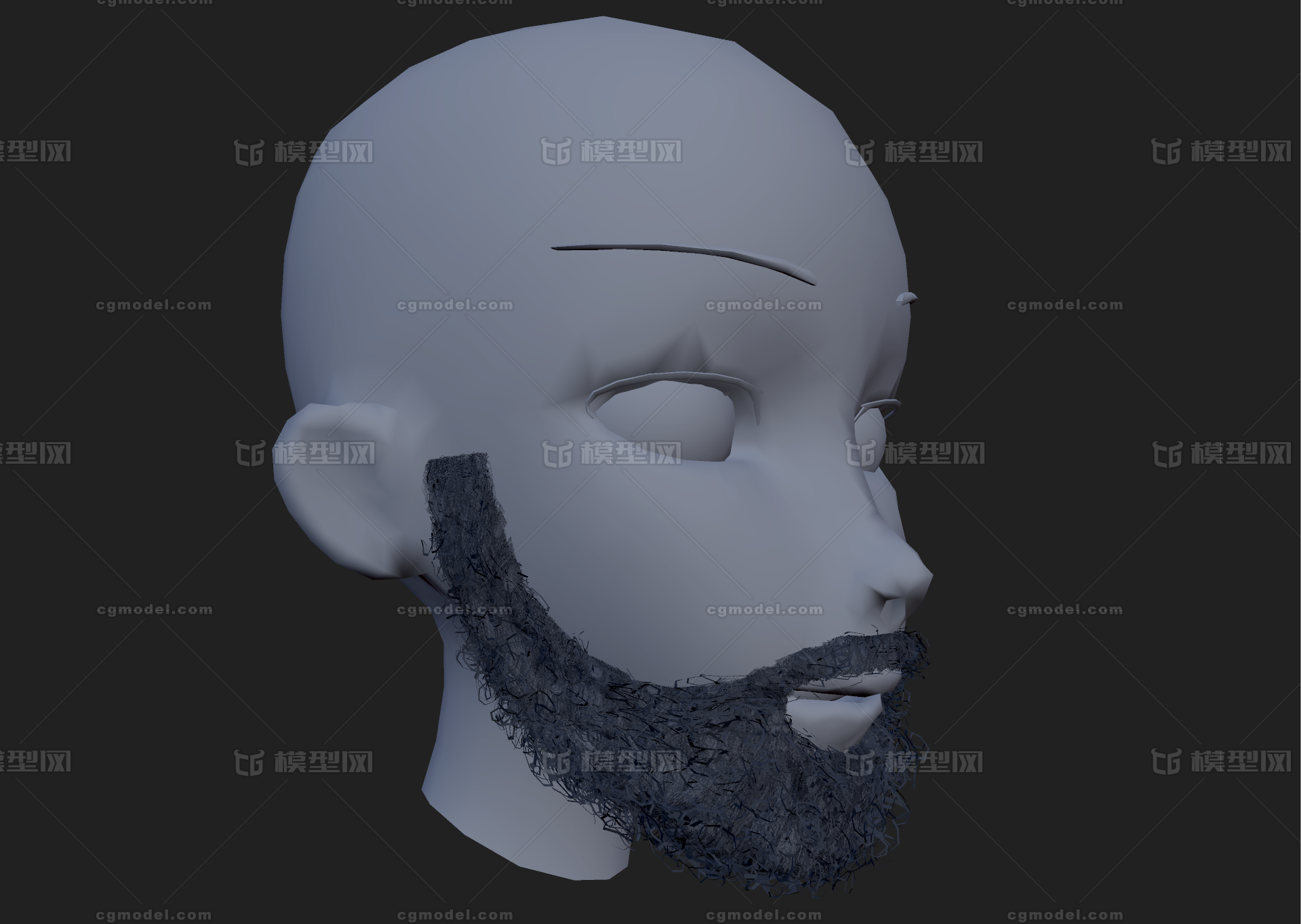 胡子 大胡子模型-男人模型库-FBX(.fbx)模型下载-cg模型网