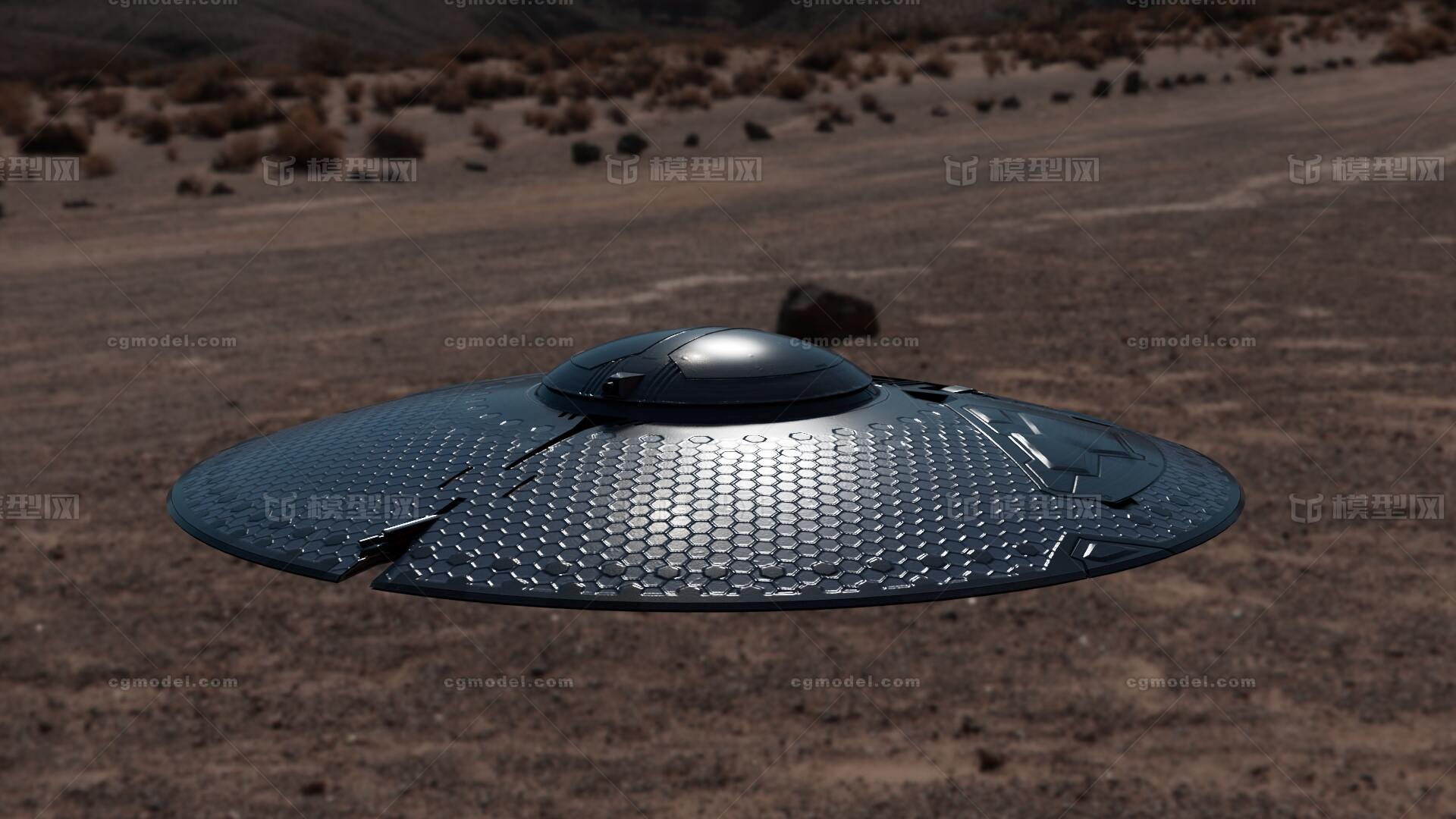 写实飞碟UFO 科幻模型-宇宙飞船模型库-Maya(.ma/.mb)模型下载-cg模型网