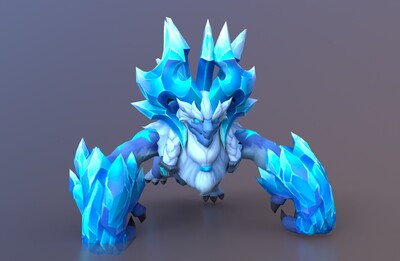 寒冰魔兽 冰魔模型-神话类模型库-FBX(.fbx)模型下载-cg模型网