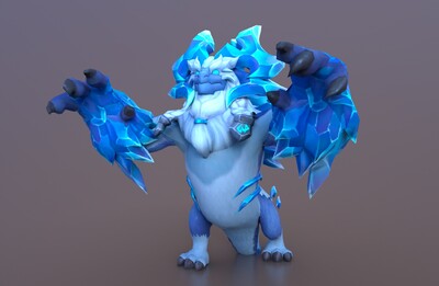 寒冰魔兽 冰魔模型-神话类模型库-FBX(.fbx)模型下载-cg模型网