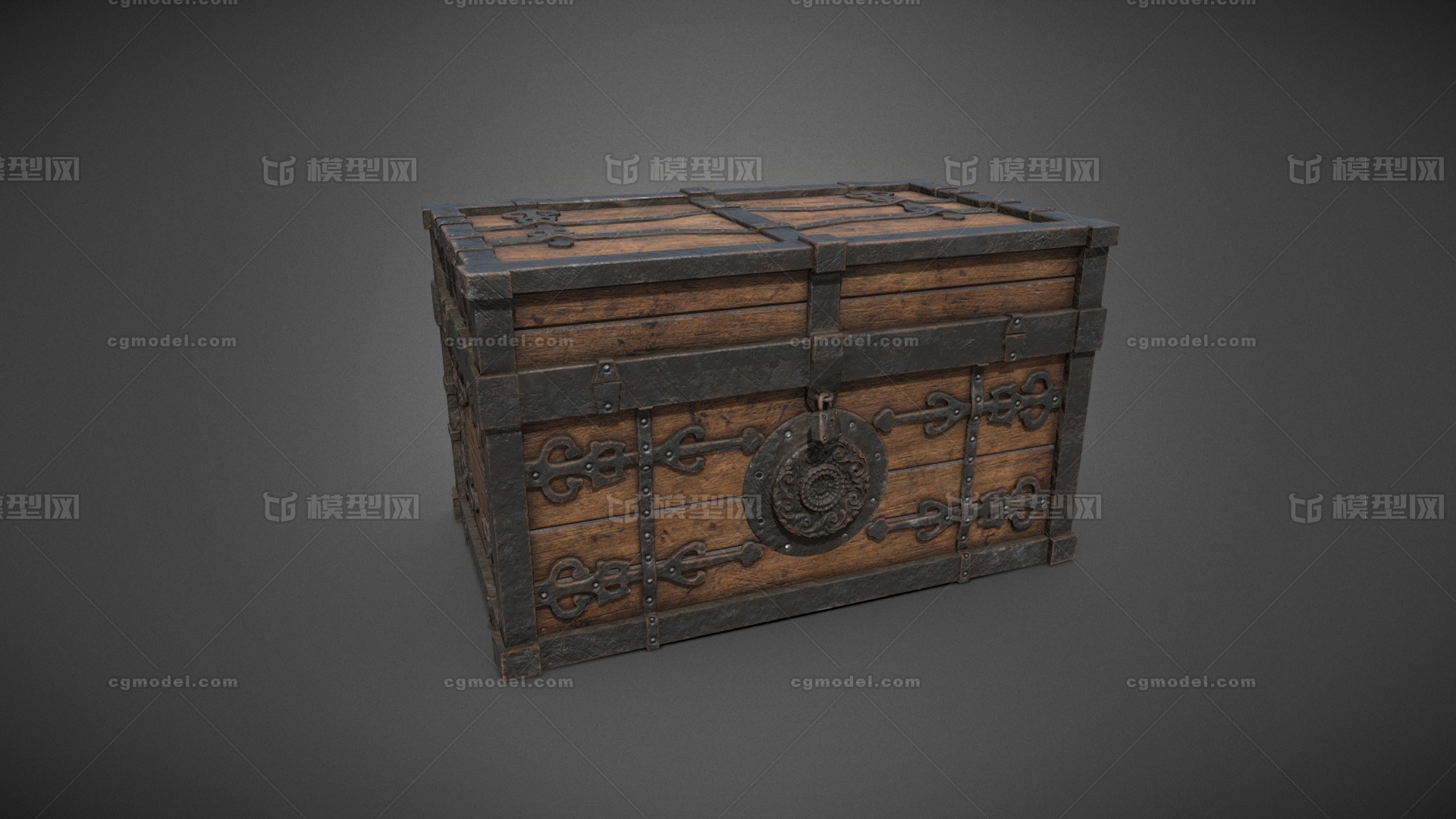古代木箱 宝箱模型-其他模型库-3ds Max(.max)模型下载-cg模型网