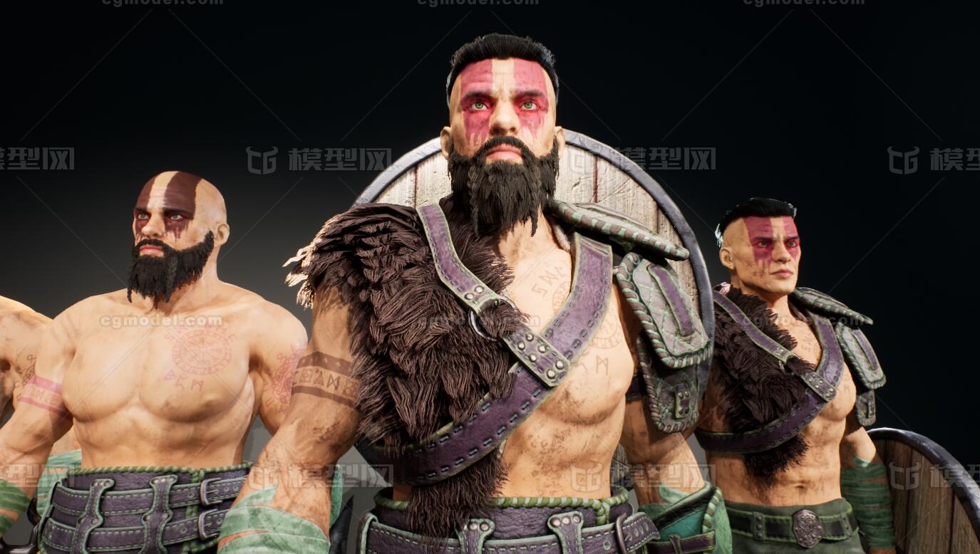 UE5 维京人模型-男人模型库-FBX(.fbx)模型下载-cg模型网