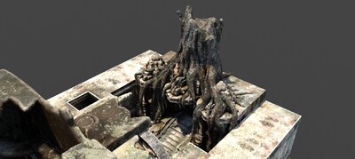 残破废弃的古神邪教庙宇祭拜圣地 C537模型-古代场景模型库-3ds Max(.max)模型下载-cg模型网
