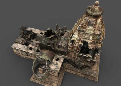 残破废弃的古神邪教庙宇祭拜圣地 C537模型-古代场景模型库-3ds Max(.max)模型下载-cg模型网
