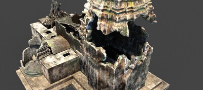 残破废弃的古神邪教庙宇祭拜圣地 C537模型-古代场景模型库-3ds Max(.max)模型下载-cg模型网