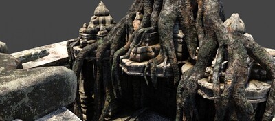 残破废弃的古神邪教庙宇祭拜圣地 C537模型-古代场景模型库-3ds Max(.max)模型下载-cg模型网