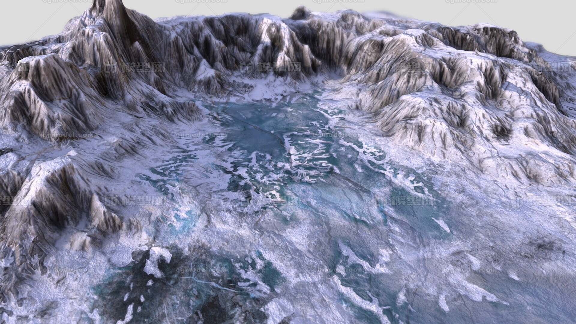 冰川/冰原大陆模型-自然场景模型库-3ds Max(.max)模型下载-cg模型网