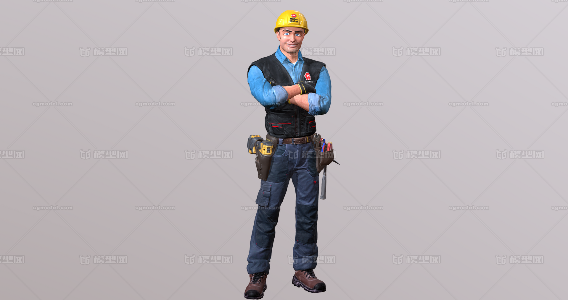 装修工人 工地工人模型 男人模型库 Blenderblend模型下载 Cg模型网 