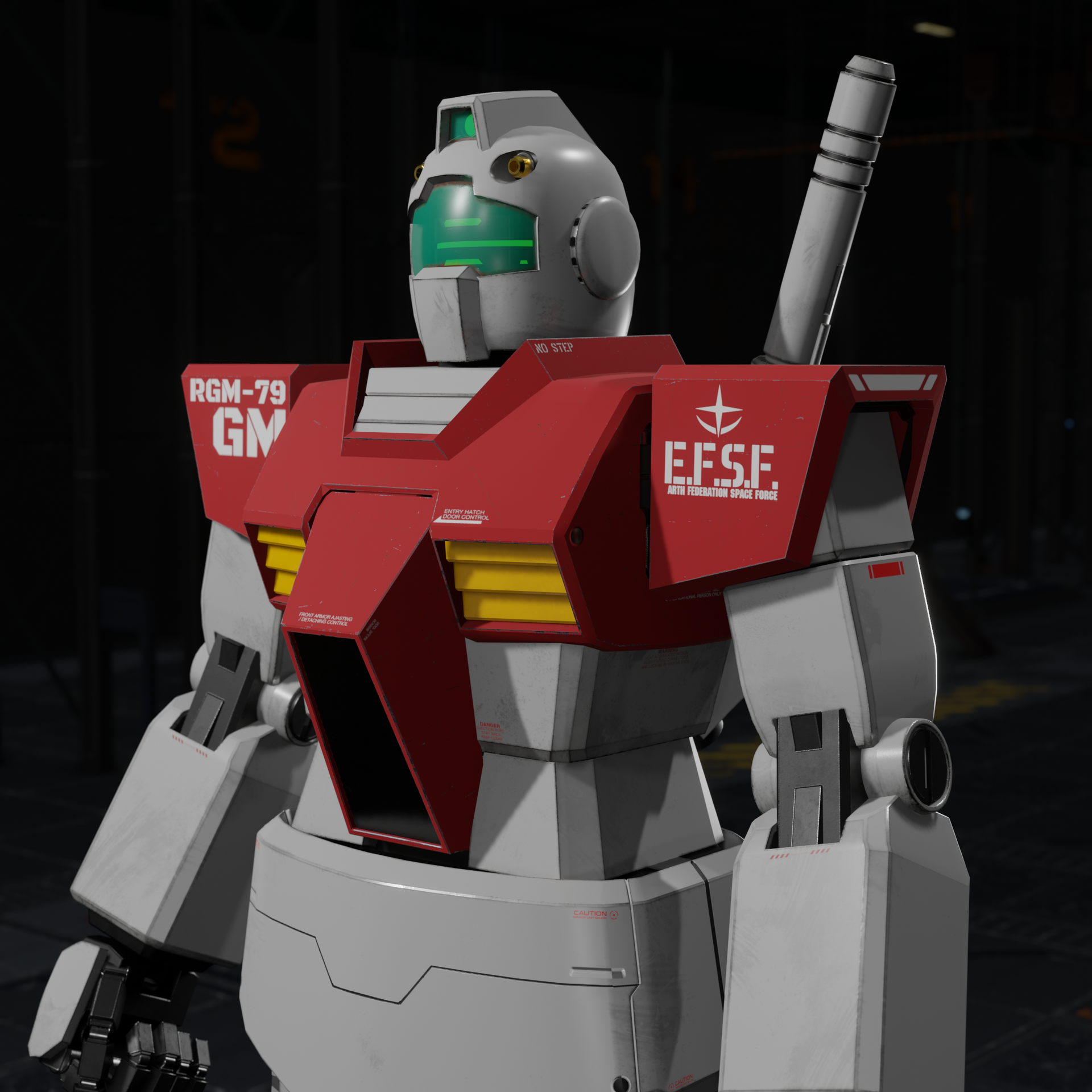 RGM-79 GM吉姆模型 - 游戏/影视/动画 - 作品模型 - CG模型网