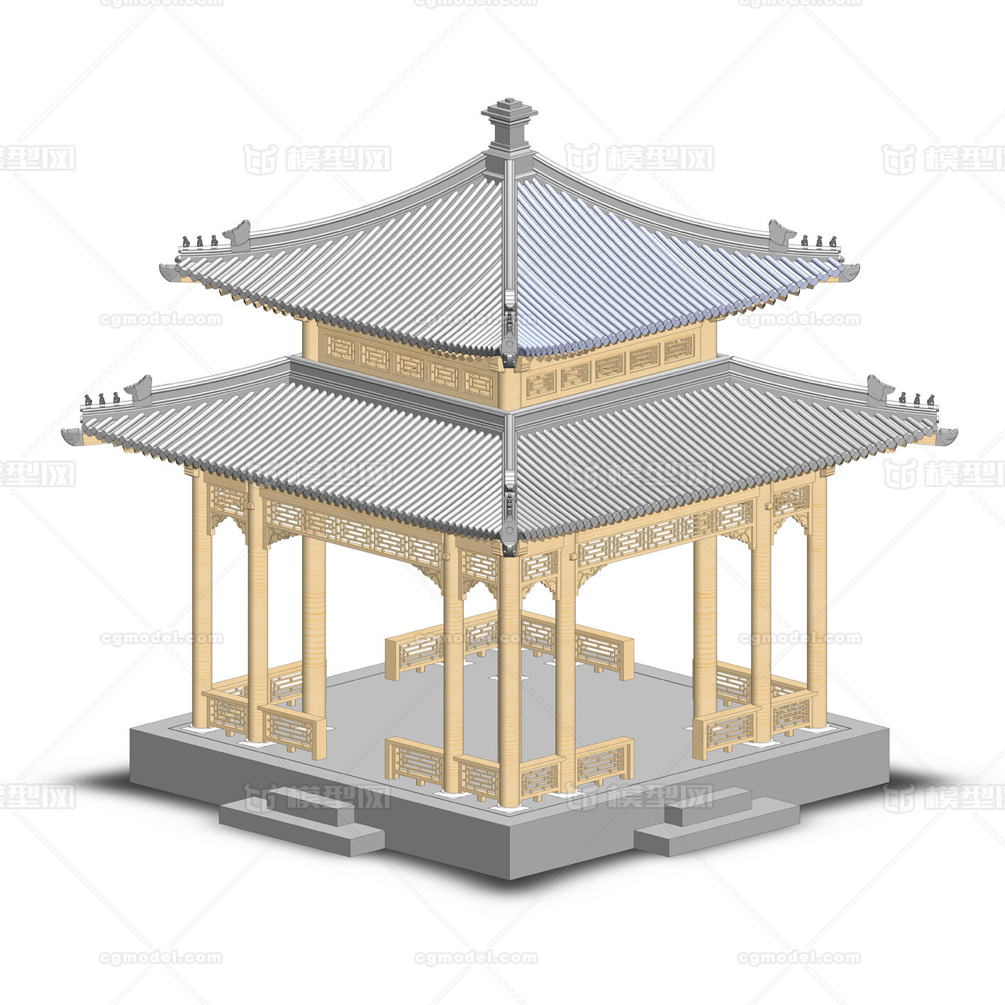 北京颐和园知春亭建模文件STL格式模型-历史建筑模型库-STL(.stl)模型下载-cg模型网