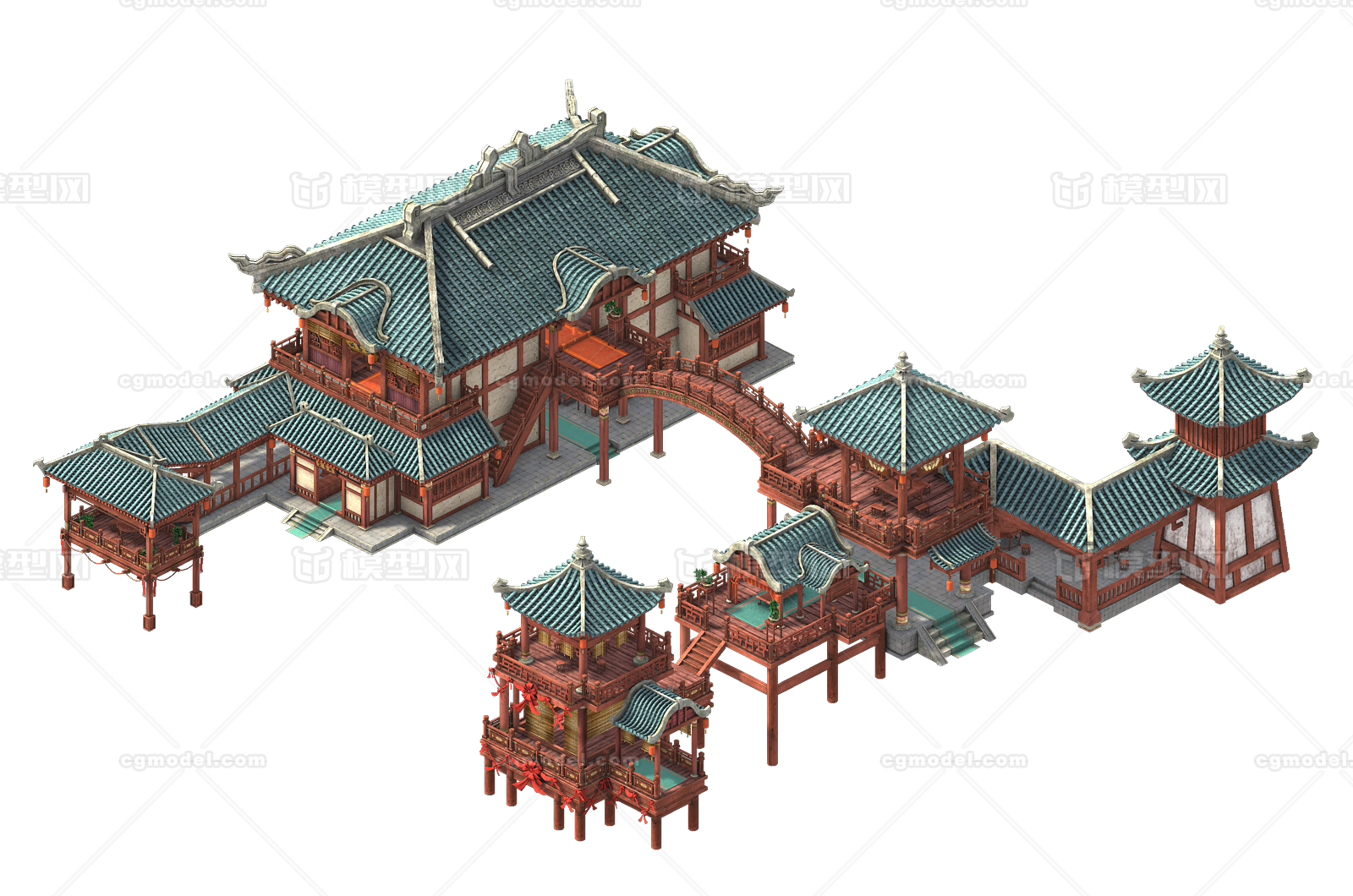 皇城城楼古建筑楼房古风古代建筑模型模型-历史建筑模型库-3ds Max(.max)模型下载-cg模型网