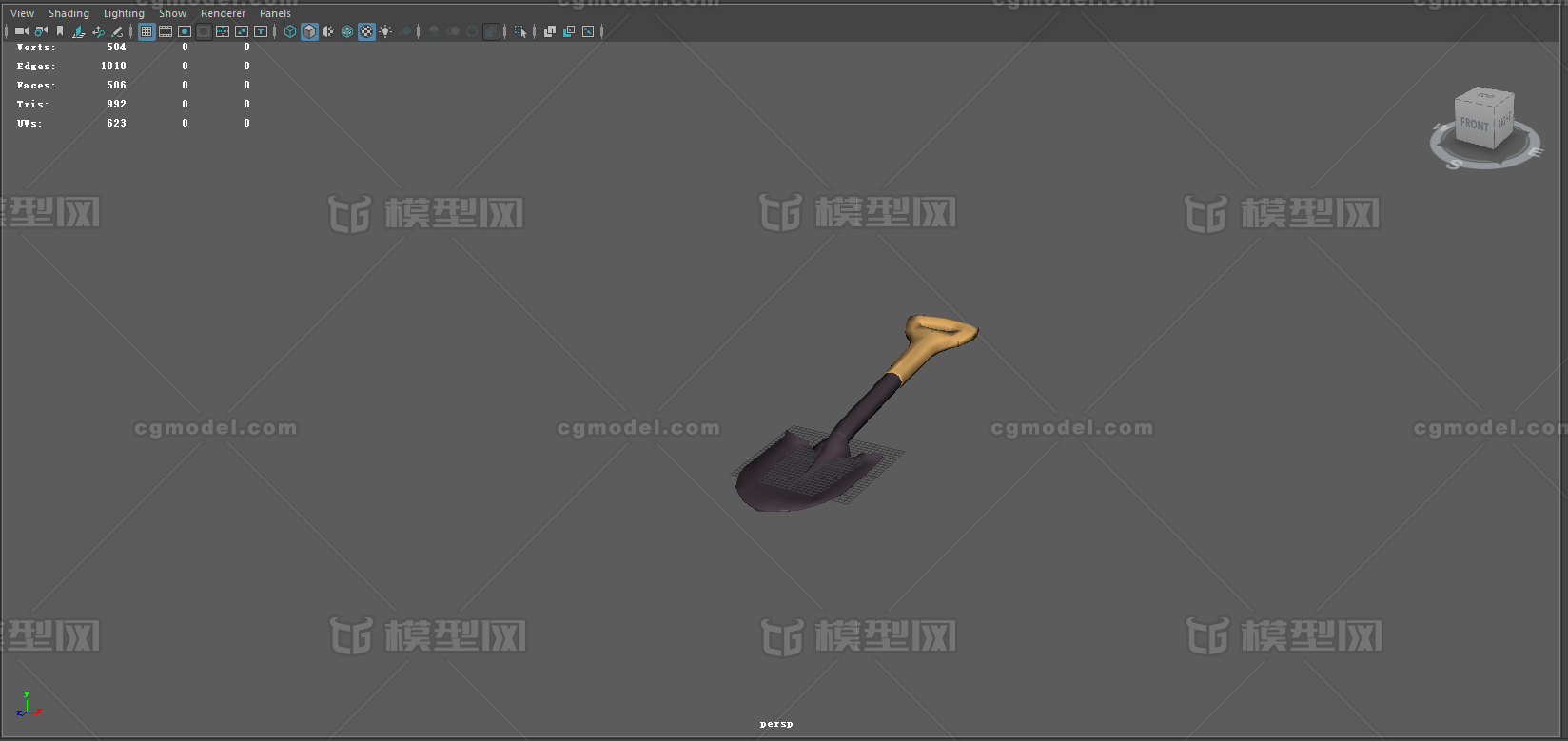 铁锹 铲子模型-五金工具模型库-Maya(.ma/.mb)模型下载-cg模型网