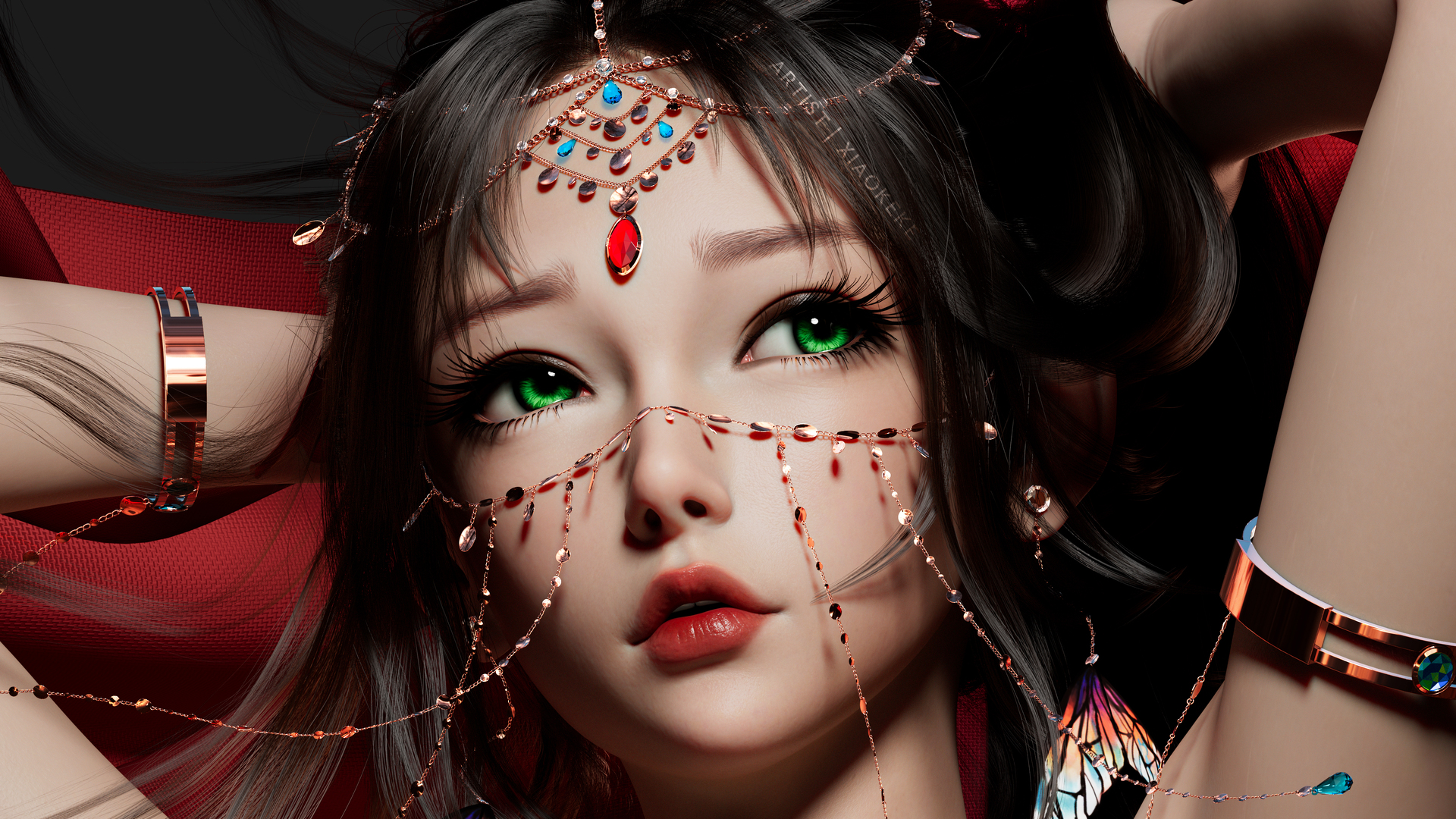 WLOP - 粉丝艺术(风曳公主-鬼刀)模型 - 角色/人物/生物 - 作品模型 - CG模型网