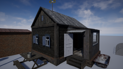 房屋 木屋模型-场景部件模型库-Unreal Engine模型下载-cg模型网