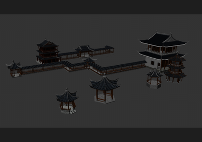 古代建筑模型模型-历史建筑模型库-3ds Max(.max)模型下载-cg模型网