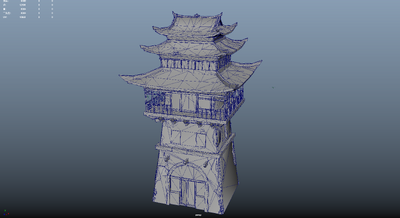 中国古代建筑 塔楼模型-历史建筑模型库-Maya(.ma/.mb)模型下载-cg模型网