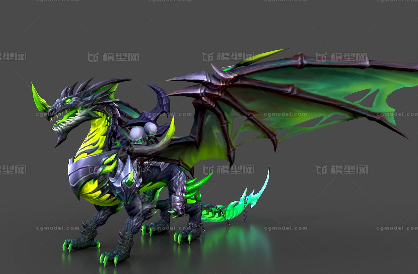魔幻毒龙 魔龙模型-神话/幻想模型库-FBX(.fbx)模型下载-cg模型网
