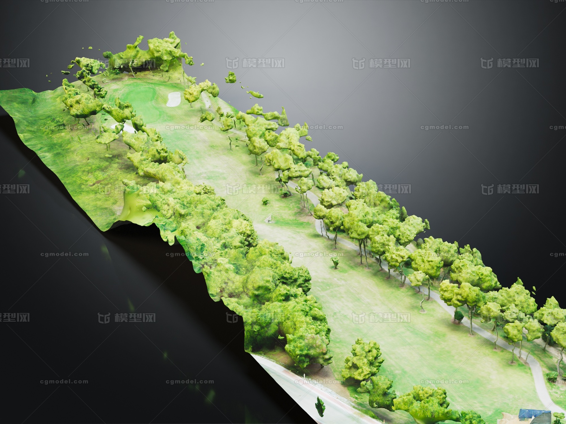 自然环境 森林模型-自然场景模型库-3ds Max(.max)模型下载-cg模型网